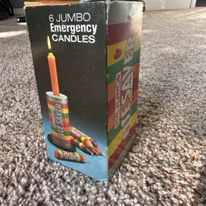 Vintage Jumbo Emergency Lifesavers candles. Collectible pack of 6 jumbo candles